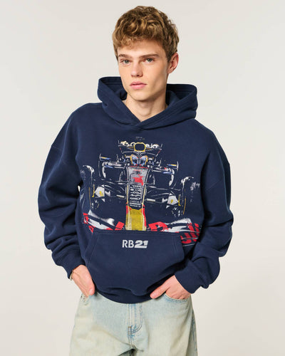 Boxy Oracle Red Bull Racing Graphic Hoodie