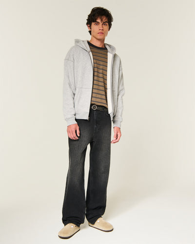 Boxy Zip-Up Hoodie