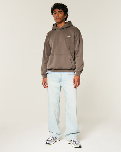 Boxy Logo Graphic Hoodie