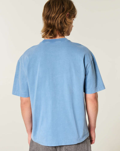 Boxy Heavyweight Washed Cotton Crew T-Shirt
