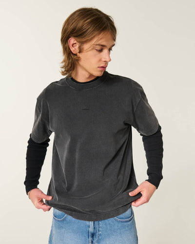 Boxy Heavyweight Logo Washed Crew T-Shirt