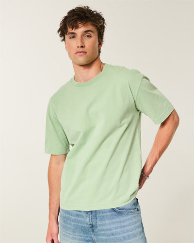 Boxy Heavyweight Cotton Crew T-Shirt