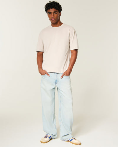 Boxy Heavyweight Washed Crew T-Shirt