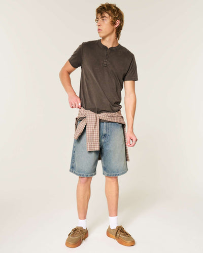Heavyweight Cotton Short-Sleeve Henley