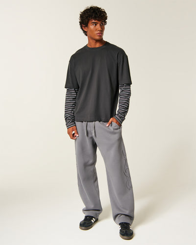 Boxy Layered 2-in-1 Crew T-Shirt