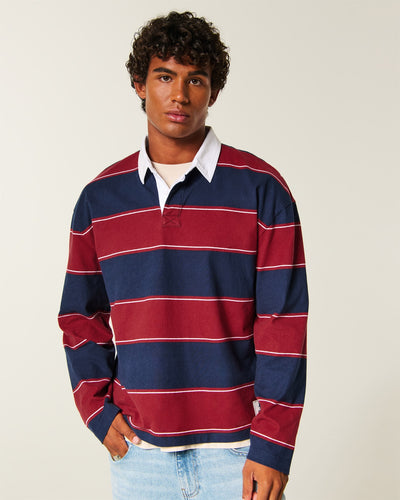 Boxy Heavyweight Long-Sleeve Rugby Polo