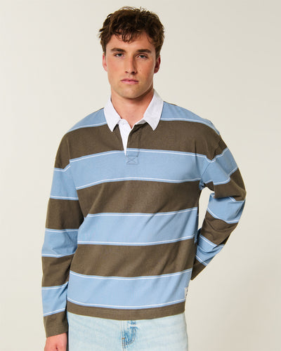 Boxy Heavyweight Long-Sleeve Rugby Polo
