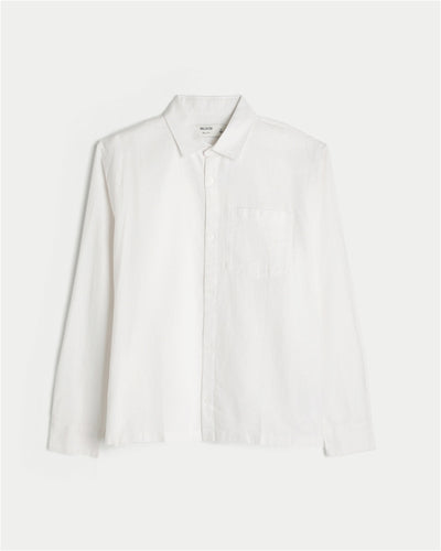 Long-Sleeve Linen-Blend Shirt