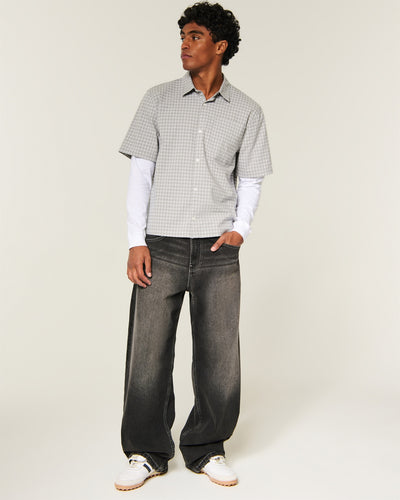Boxy Button-Through Twofer Shirt