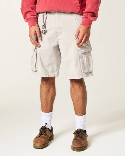 Black Baggy Cargo Shorts