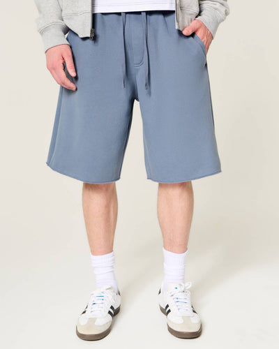 At-the-Knee Baggy Fleece Shorts