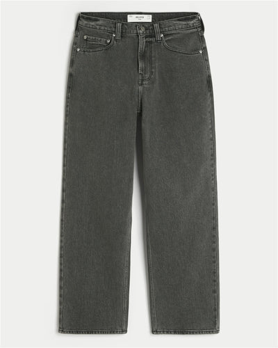 Logo Embroidery Baggy Jeans