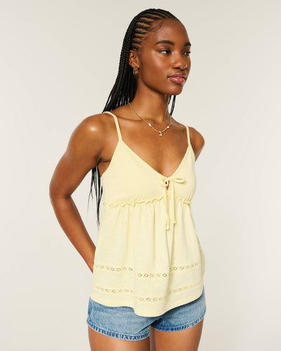 Tie-Front Babydoll Top