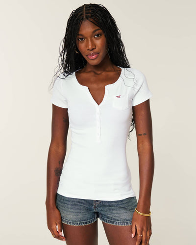 Short-Sleeve Pocket Henley