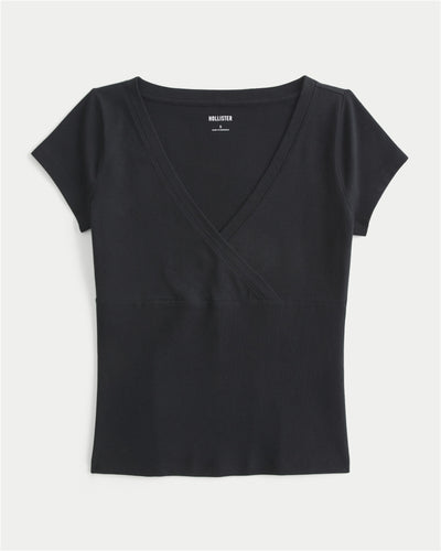 Wrap V-Neck Baby Tee