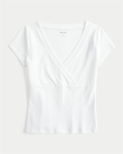 Wrap V-Neck Baby Tee
