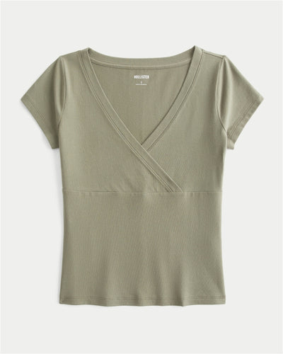Wrap V-Neck Baby Tee