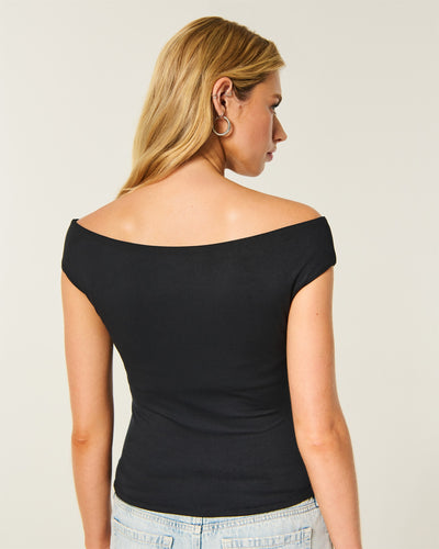 Seamless Fabric Off-the-Shoulder Top