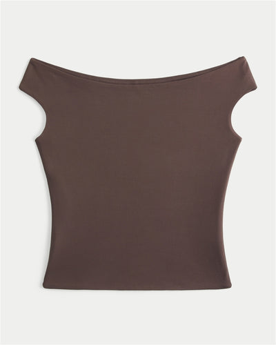 Seamless Fabric Off-the-Shoulder Top