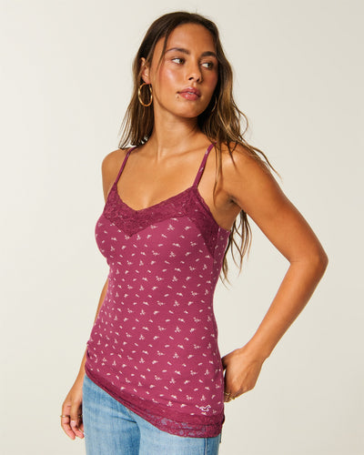 Lace Trim Layering Cami