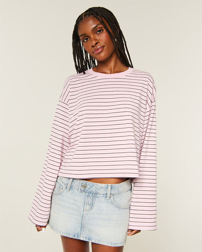 Boxy Long-Sleeve Crew T-Shirt