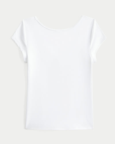 Reversible V-Neck Slash-Neck T-Shirt