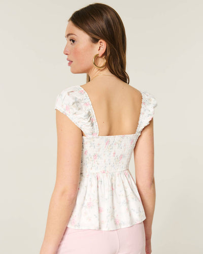 V-Neck Pintuck Top