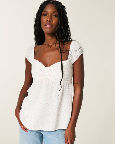 Cinch Bust Babydoll Top