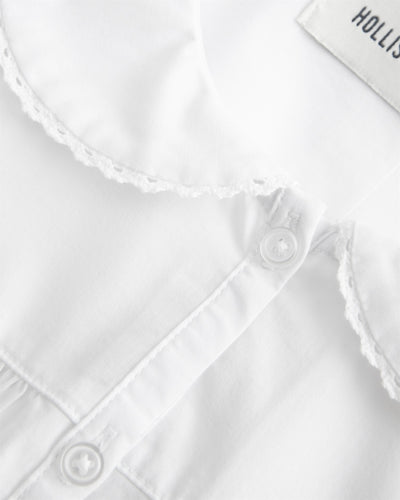 Short-Sleeve Statement Collar Shirt