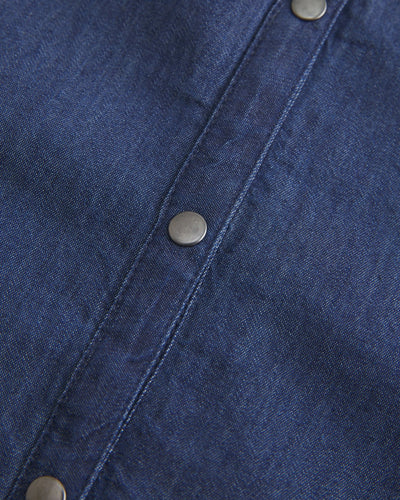 Short-Sleeve Button-Through Chambray Shirt