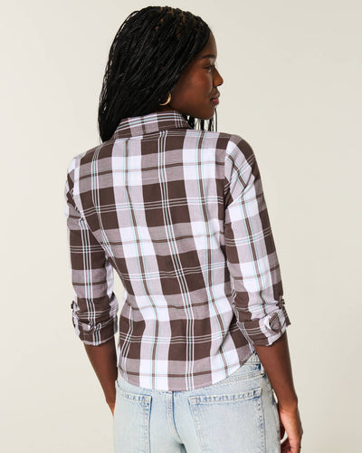 Plaid Button Front Shirt