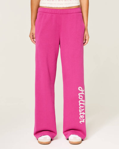 Hollister Feel Good Wide-Leg Logo Graphic Sweatpants