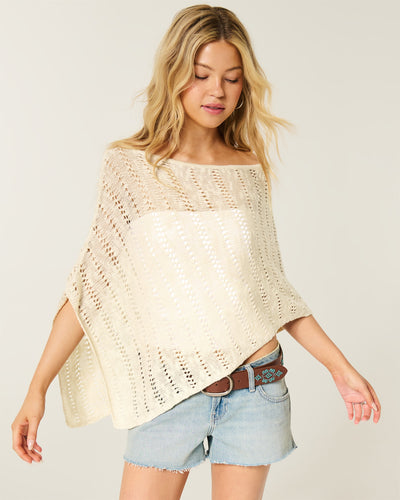 Stitchy Textured Poncho