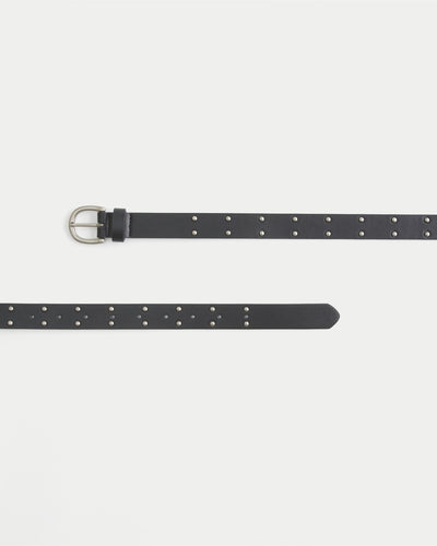 Studded Skinny Faux Leather Belt