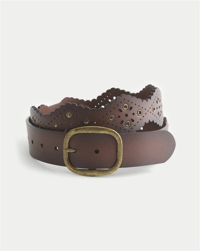 Studded Faux Leather Belt