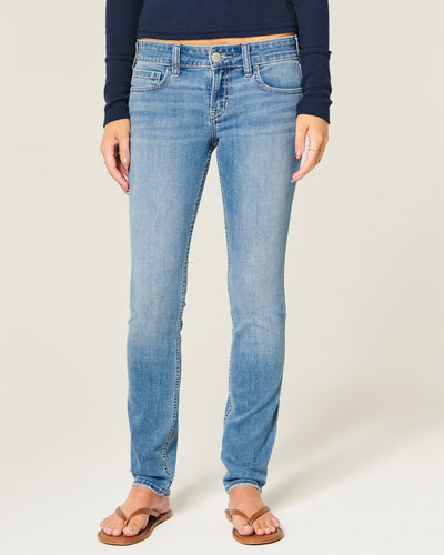 Low-Rise Medium Wash Skinny Jeans