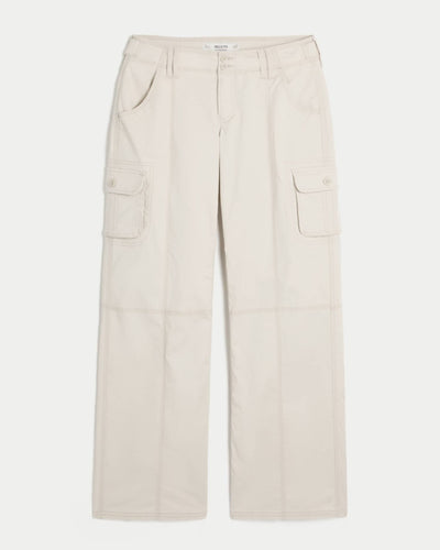 Adjustable Waist Low-Rise Baggy Cargo Pants