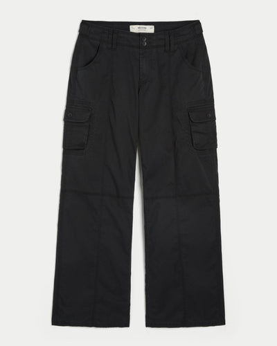Low-Rise Y2K Adjustable Waist Baggy Cargo Pants