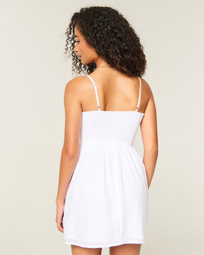 Pintuck Mini Dress