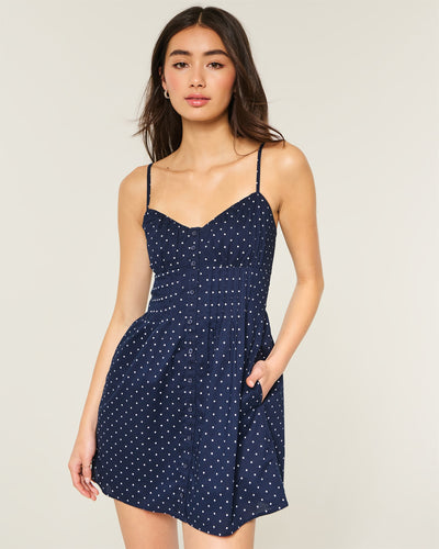 Pintuck Mini Dress