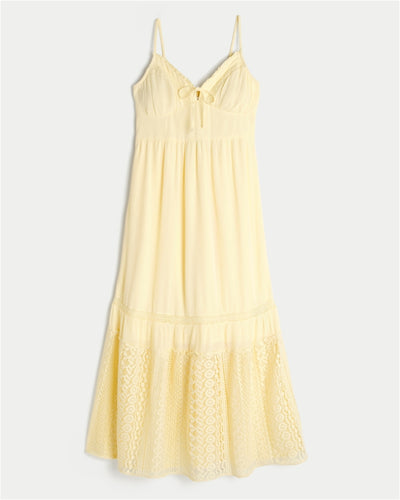 Lace Inset Maxi Dress