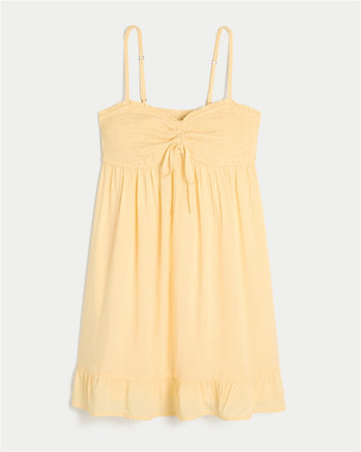Smocked Bodice Mini Dress