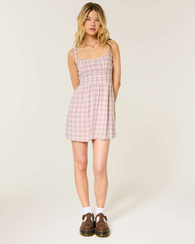 Scoop-Neck Mini Dress